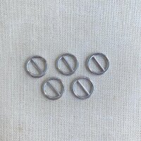 Пряжка 9мм Круг металл цвет серебро