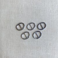 Пряжка 7*9мм Овал металл цвет серебро