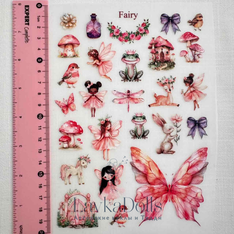 Термонаклейки лист А5 для рукоделия Fairy