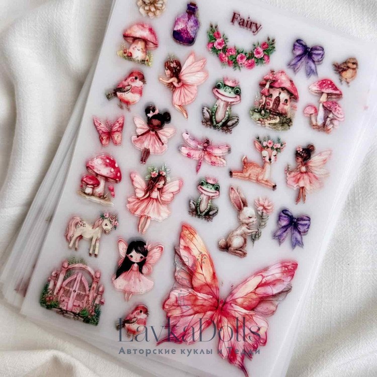 Термонаклейки лист А5 для рукоделия Fairy