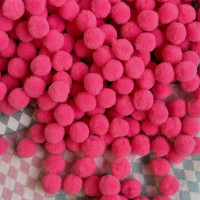 Помпон акрил d10мм набор 10 штук цвет Малиновый